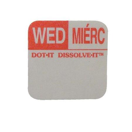 COMMERCIAL Dissolve-It 1 in x 1 in Wednesday Label 81442